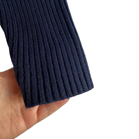 VTG Blue Suede Leather Jacket Womens M Western Knit Sleeve - Picture 4 of 11